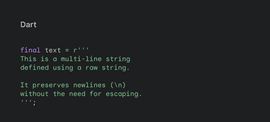 Utilize raw string
