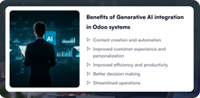 Benefits of Generative AI integration in Odoo systems