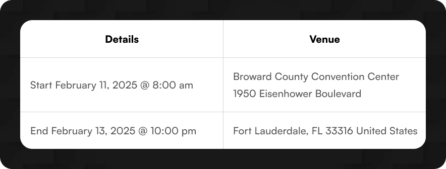ITEXPO 2025 date, time, and address