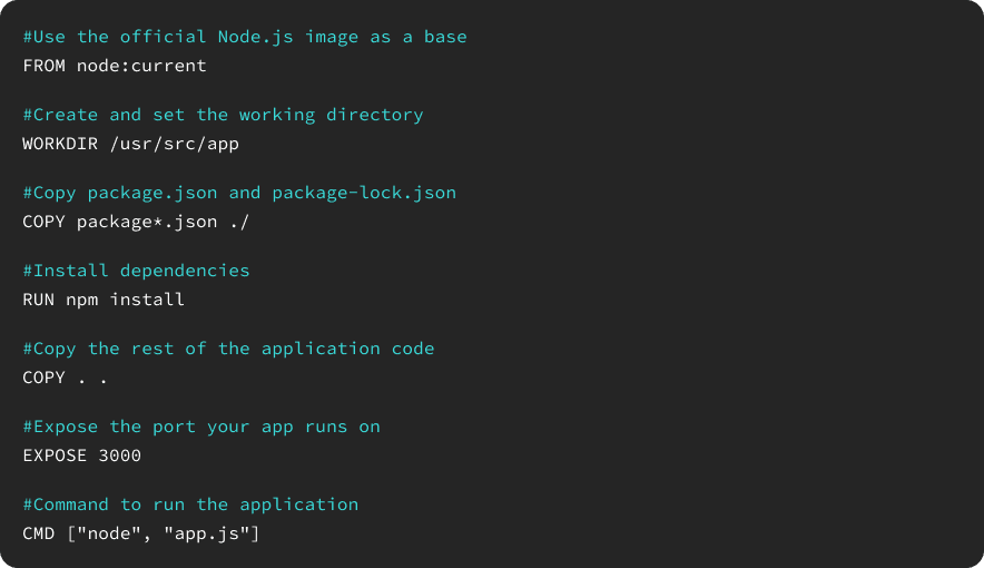 For custom image, create Dockerfile