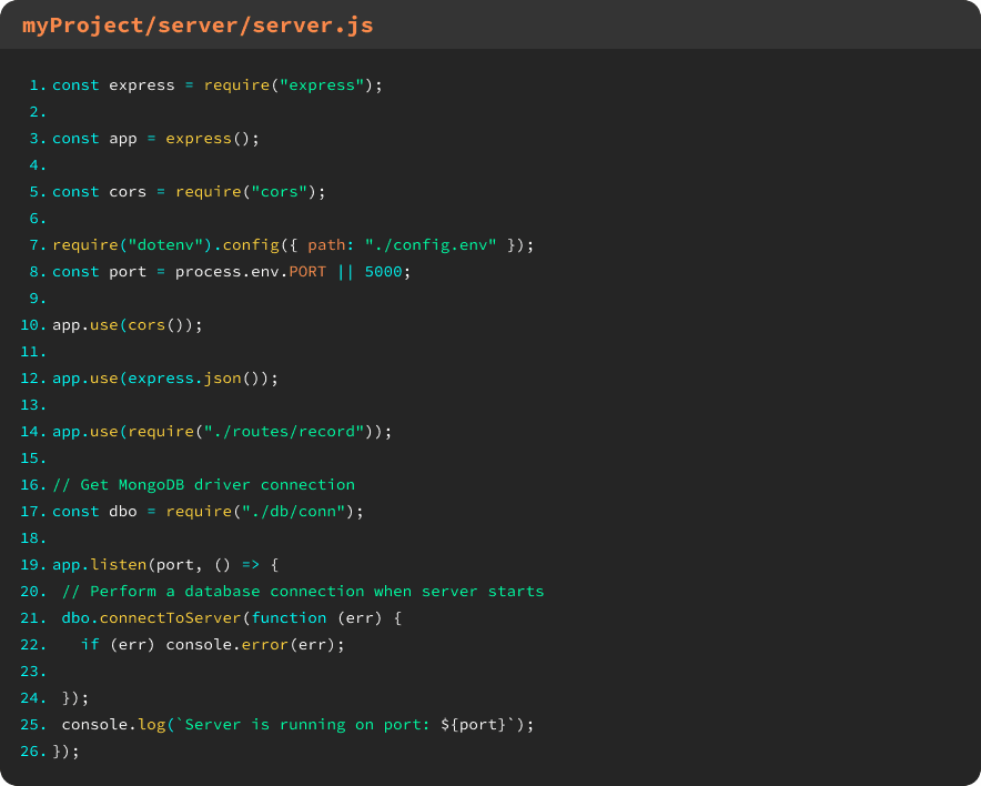 Build Node.js Express server