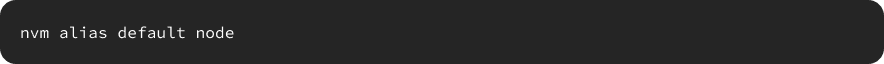 nvm alias default 16.14.0