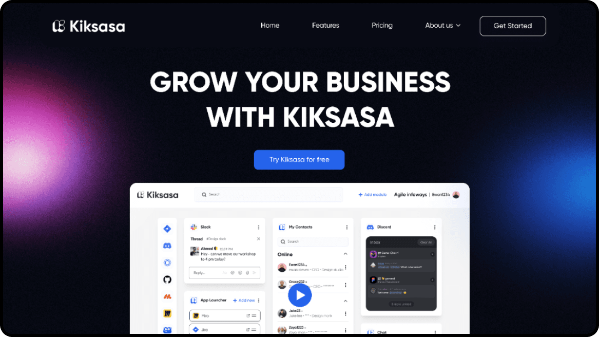 Kiksasa UI screenshot 1