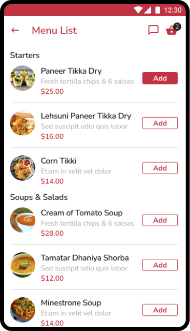 Food Moover UI screenshot 1