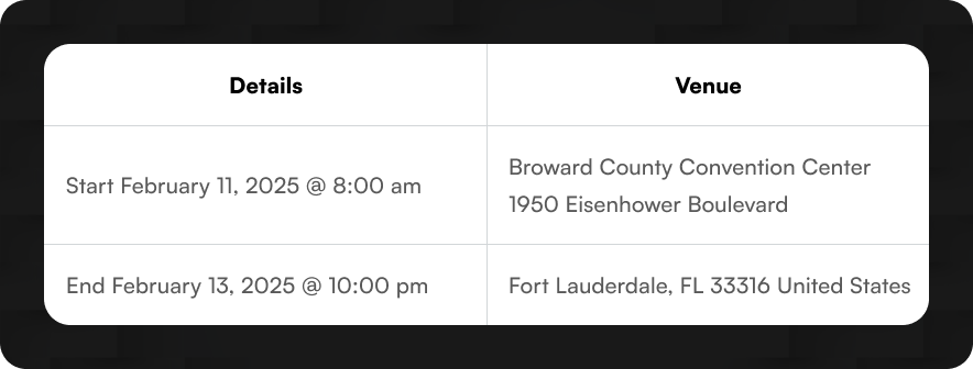 ITEXPO 2025 date, time, and address