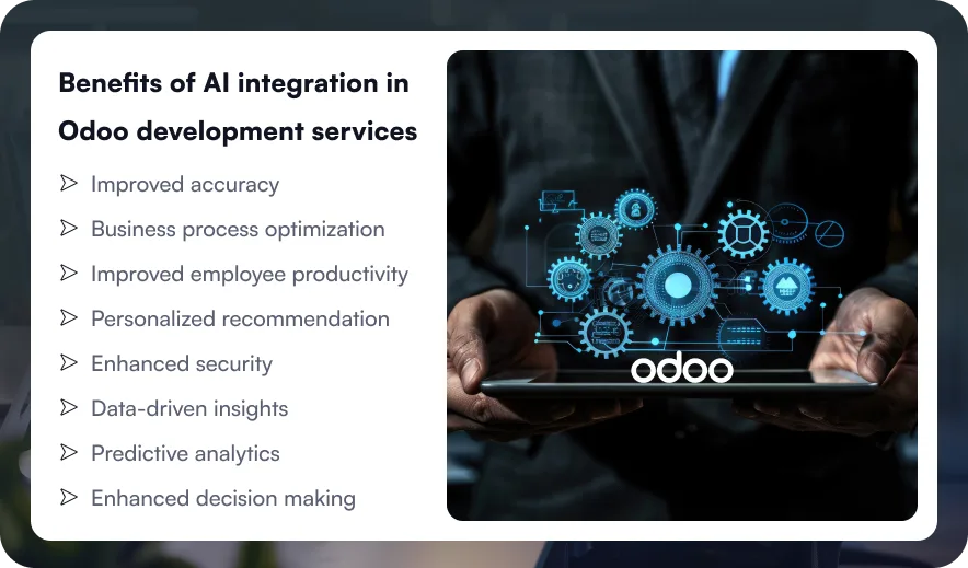 Benefits of AI integration in Odoo development services