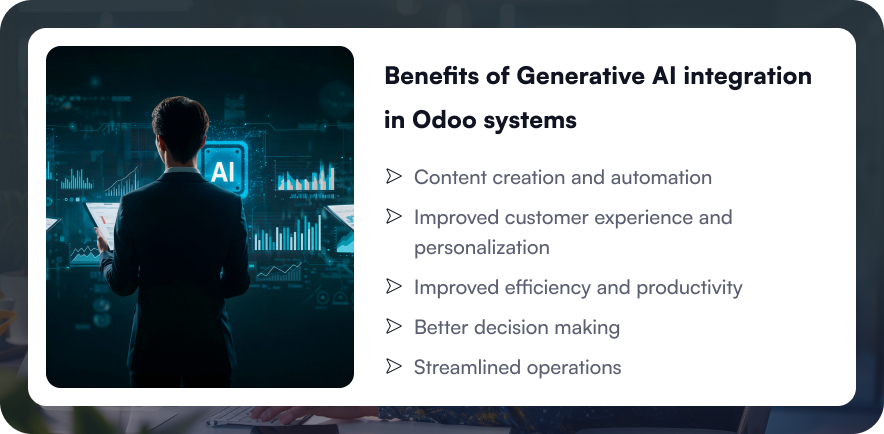 Benefits of generative AI integration in Odoo systems