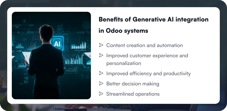 Benefits of generative AI integration in Odoo systems