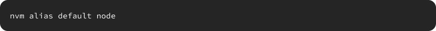 nvm alias default 16.14.0
